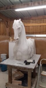 Buste en plâtre Equinoxe - Sculpture monumentale