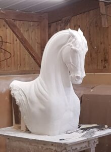 Buste en plâtre Equinoxe - Sculpture monumentale