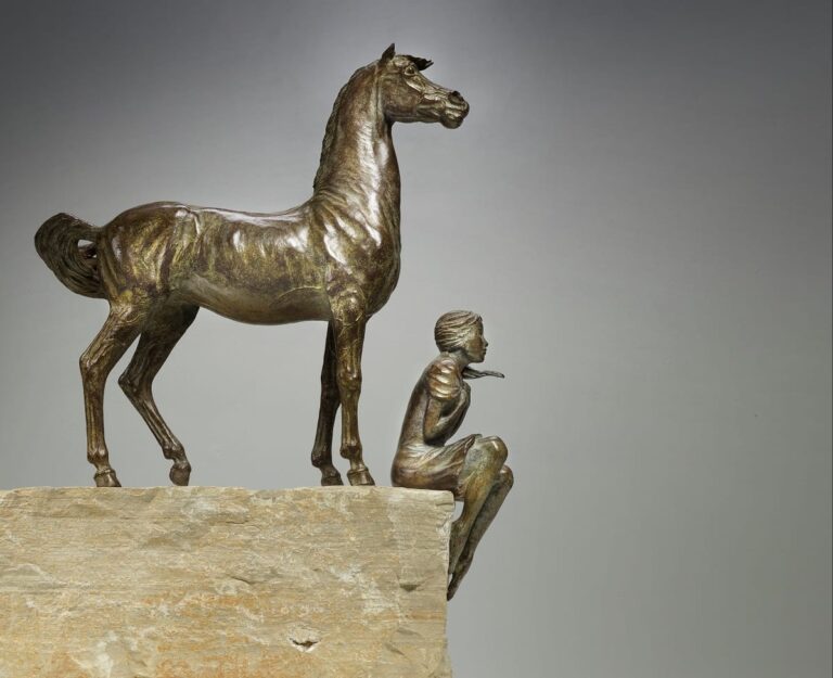 A l'horizon - Sculpture bronze